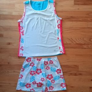 Balledematch cross fit athletic skort set.